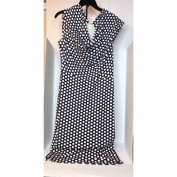 Escada German Designer Dress, Navy/White, Size 36 Small - Picture 1 of 16